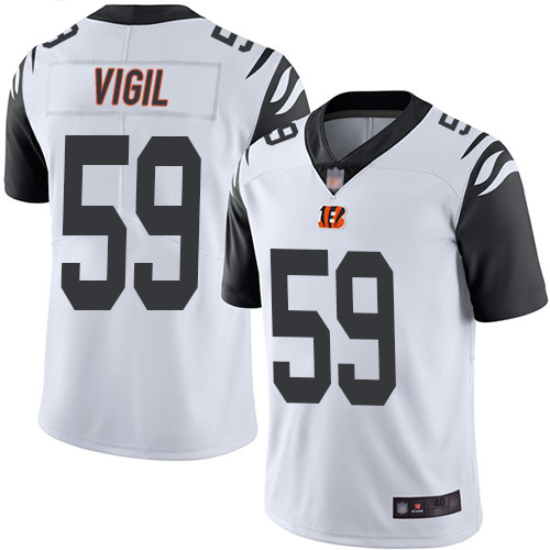 Cincinnati Bengals Limited White Men Nick Vigil Jersey NFL Footballl 59 Rush Vapor Untouchable